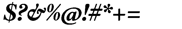 Chiswell Median Bold Italic Font OTHER CHARS