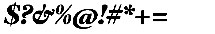 Chiswell Short Black Italic Font OTHER CHARS