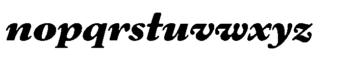 Chiswell Short Black Italic Font LOWERCASE