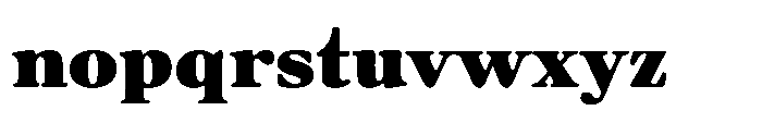 Chiswell Short Black Font LOWERCASE
