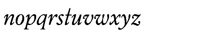 Chiswell Short Light Italic Font LOWERCASE