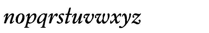 Chiswell Short Regular Italic Font LOWERCASE