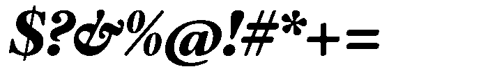 Chiswell Tall Black Italic Font OTHER CHARS