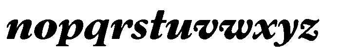 Chiswell Tall Black Italic Font LOWERCASE
