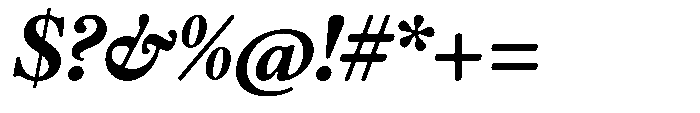 Chiswell Tall Bold Italic Font OTHER CHARS