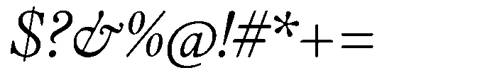 Chiswell Tall Light Italic Font OTHER CHARS