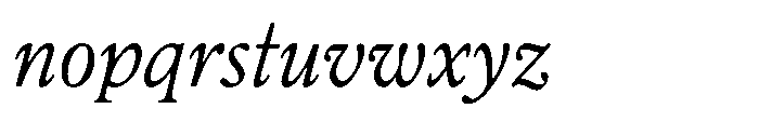 Chiswell Tall Light Italic Font LOWERCASE