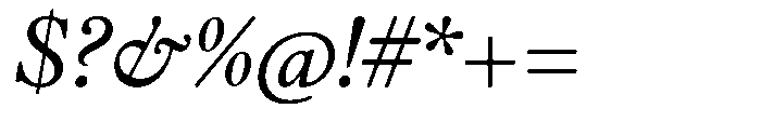 Chiswell Tall Regular Italic Font OTHER CHARS