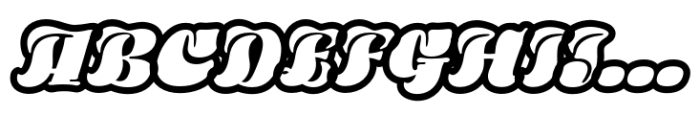 Chocco Black Italic Outline Font UPPERCASE