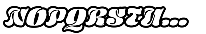 Chocco Black Italic Outline Font UPPERCASE