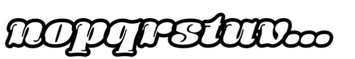 Chocco Black Italic Outline Font LOWERCASE