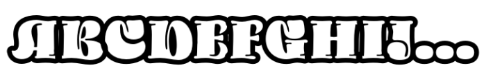 Chocco Black Outline Font UPPERCASE