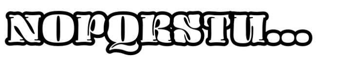 Chocco Black Outline Font UPPERCASE