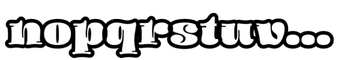 Chocco Black Outline Font LOWERCASE