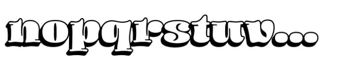 Chocco Black Shadow Font LOWERCASE