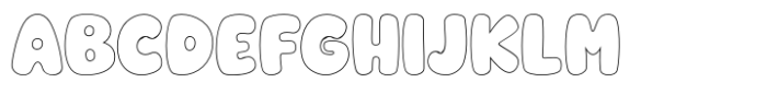 Choco Berry OUTLINE Font UPPERCASE