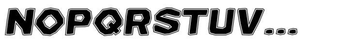 Chocomo Inline Italic Font LOWERCASE