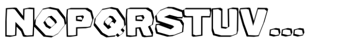 Chocomo Outline Alternative Font LOWERCASE