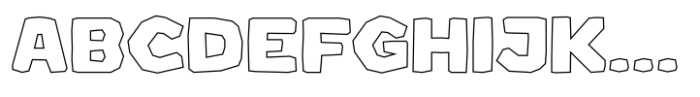 Chocomo Outline Font UPPERCASE