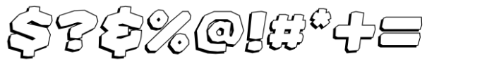 Chocomo Shadow Italic Font OTHER CHARS