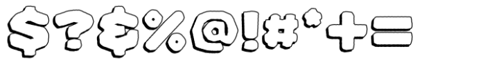 Chocomo Soft Shadow Font OTHER CHARS