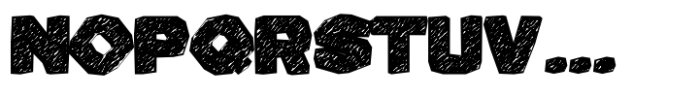 Chocomo Sprinkle Sketch Outline Font LOWERCASE