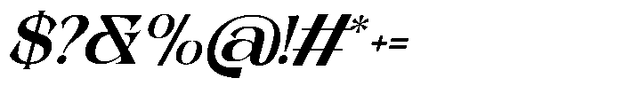 Choga Italic Font OTHER CHARS