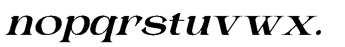 Choga Italic Font LOWERCASE