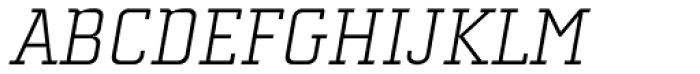 Cholla Slab Thin Oblique Font UPPERCASE