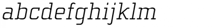 Cholla Slab Thin Oblique Font LOWERCASE