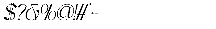 Cholmex Oblique Font OTHER CHARS