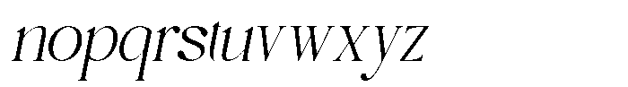 Cholmex Oblique Font LOWERCASE