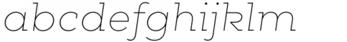 Chom Thin Italic Font LOWERCASE