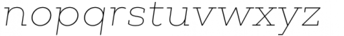 Chom Thin Italic Font LOWERCASE
