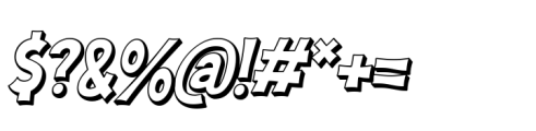Chomiku Shadow Italic Font OTHER CHARS