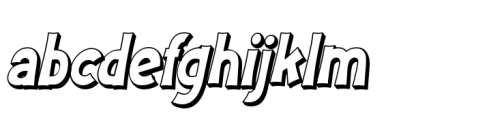 Chomiku Shadow Italic Font LOWERCASE