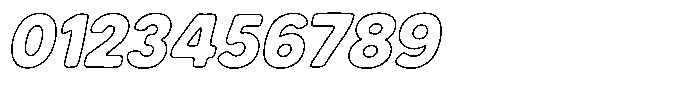 Chonk Italic Outlined Font OTHER CHARS