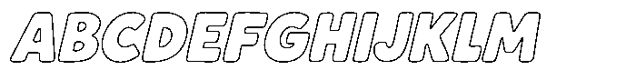 Chonk Italic Outlined Font UPPERCASE