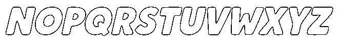 Chonk Italic Outlined Font UPPERCASE
