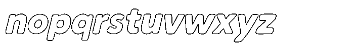 Chonk Italic Outlined Font LOWERCASE