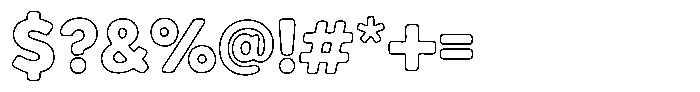 Chonk Outlined Font OTHER CHARS
