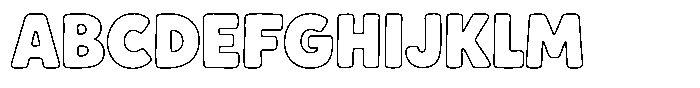 Chonk Outlined Font UPPERCASE