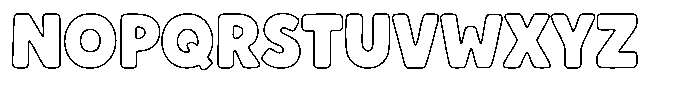 Chonk Outlined Font UPPERCASE