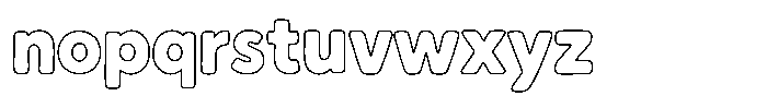 Chonk Outlined Font LOWERCASE