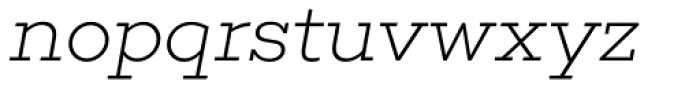 Choplin Extra Light Italic Font LOWERCASE
