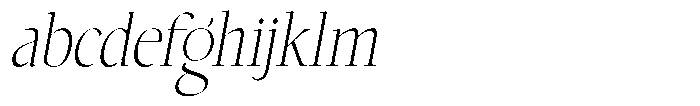 Choppin Serif ExtraLight SemiCondensed Italic FONT
