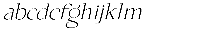 Choppin Serif ExtraLight SemiExpanded Italic FONT