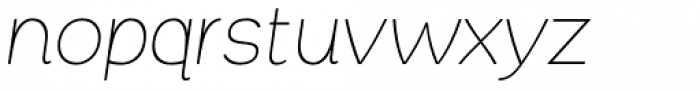 Chopsee Softee Thin Italic Font LOWERCASE