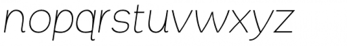 Chopsee Thin Italic Font LOWERCASE