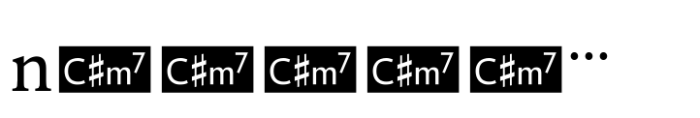 Chord Symbols Chord Symbols Serif Font UPPERCASE